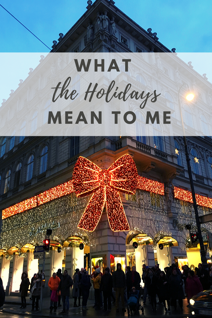 what the holidays mean to me