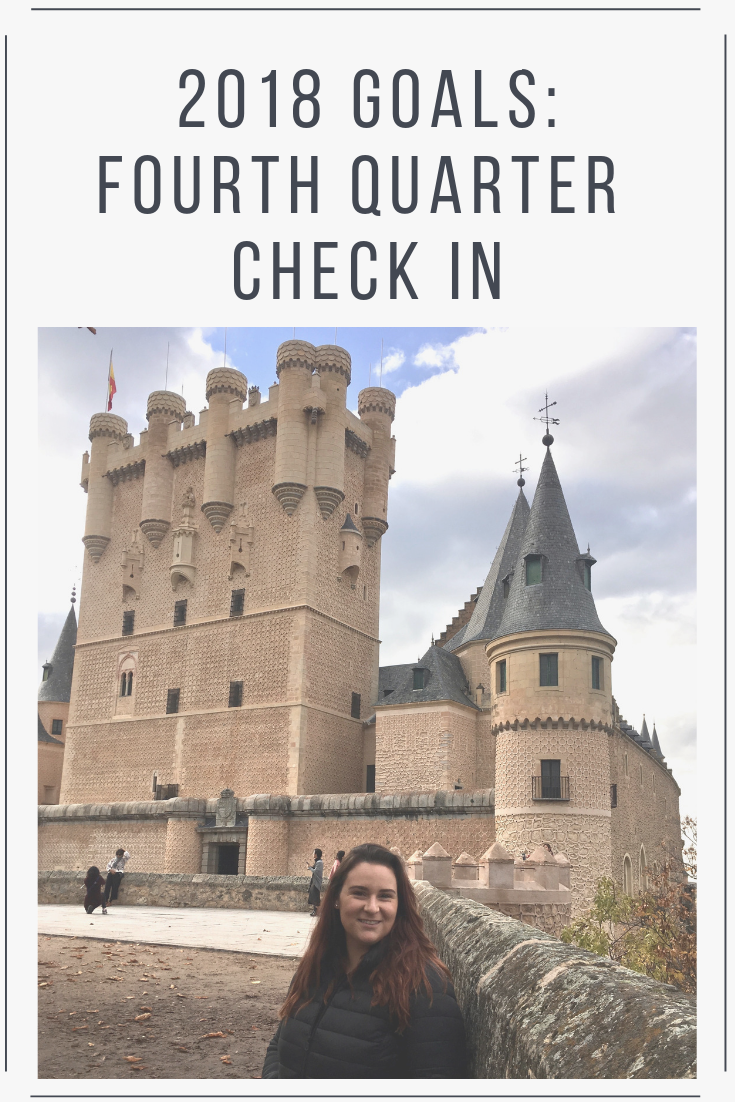 2018 Goals Fourth Quarter Check In